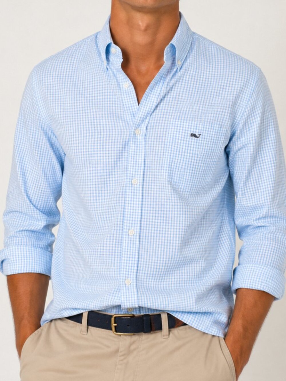 Vineyard Vines Blue & White Gingham Button-Down Shirt